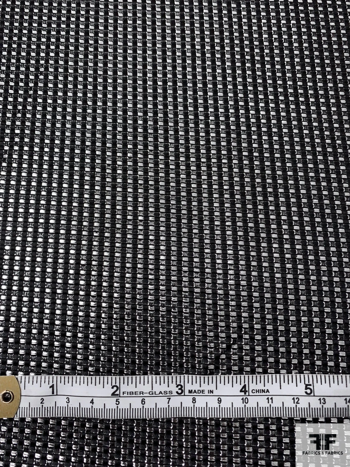 Italian Pique Lamé Brocade - Black / Silver 4 Italian Pique Lamé Brocade - Black / Silver - Image 2