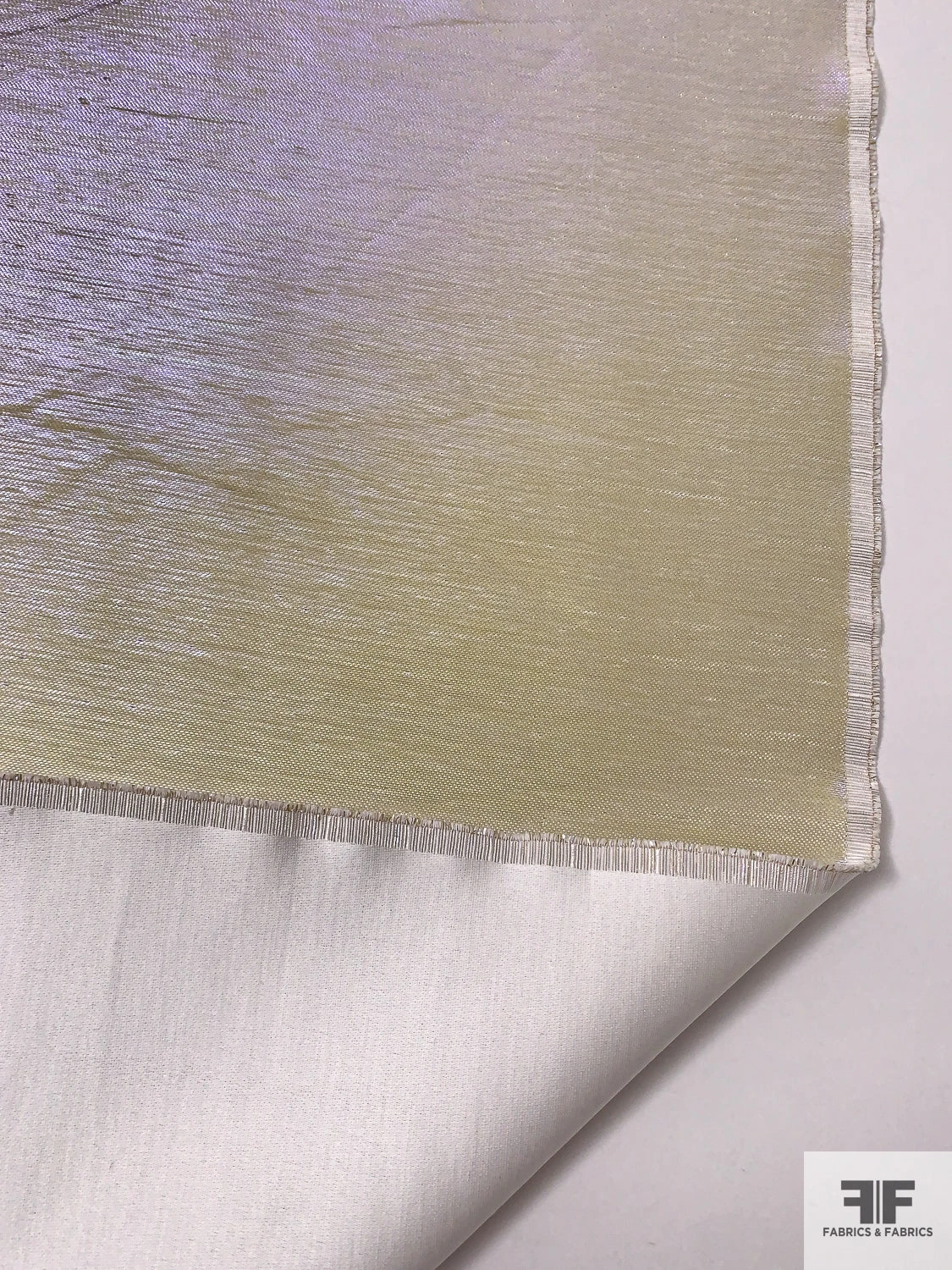 Italian Aurora Borealis Satin Back Lamé - Iridescent Lime Gold 3 Italian Aurora Borealis Satin Back Lamé - Iridescent Lime Gold