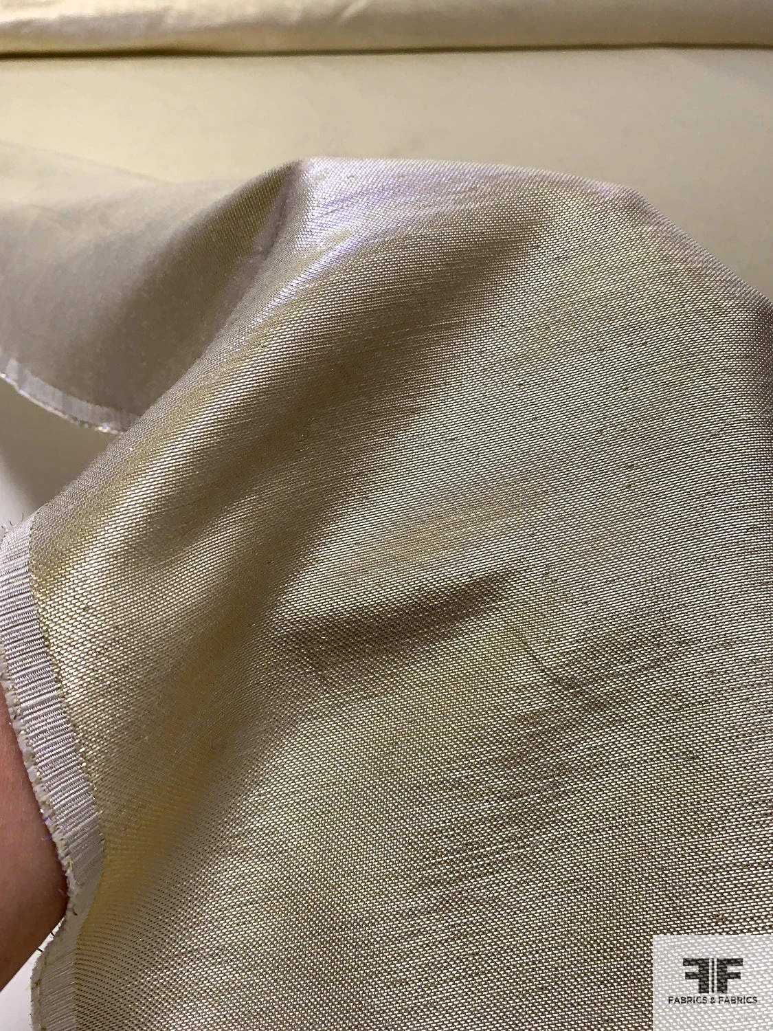 Italian Aurora Borealis Satin Back Lamé - Iridescent Lime Gold 11 Italian Aurora Borealis Satin Back Lamé - Iridescent Lime Gold - Image 9