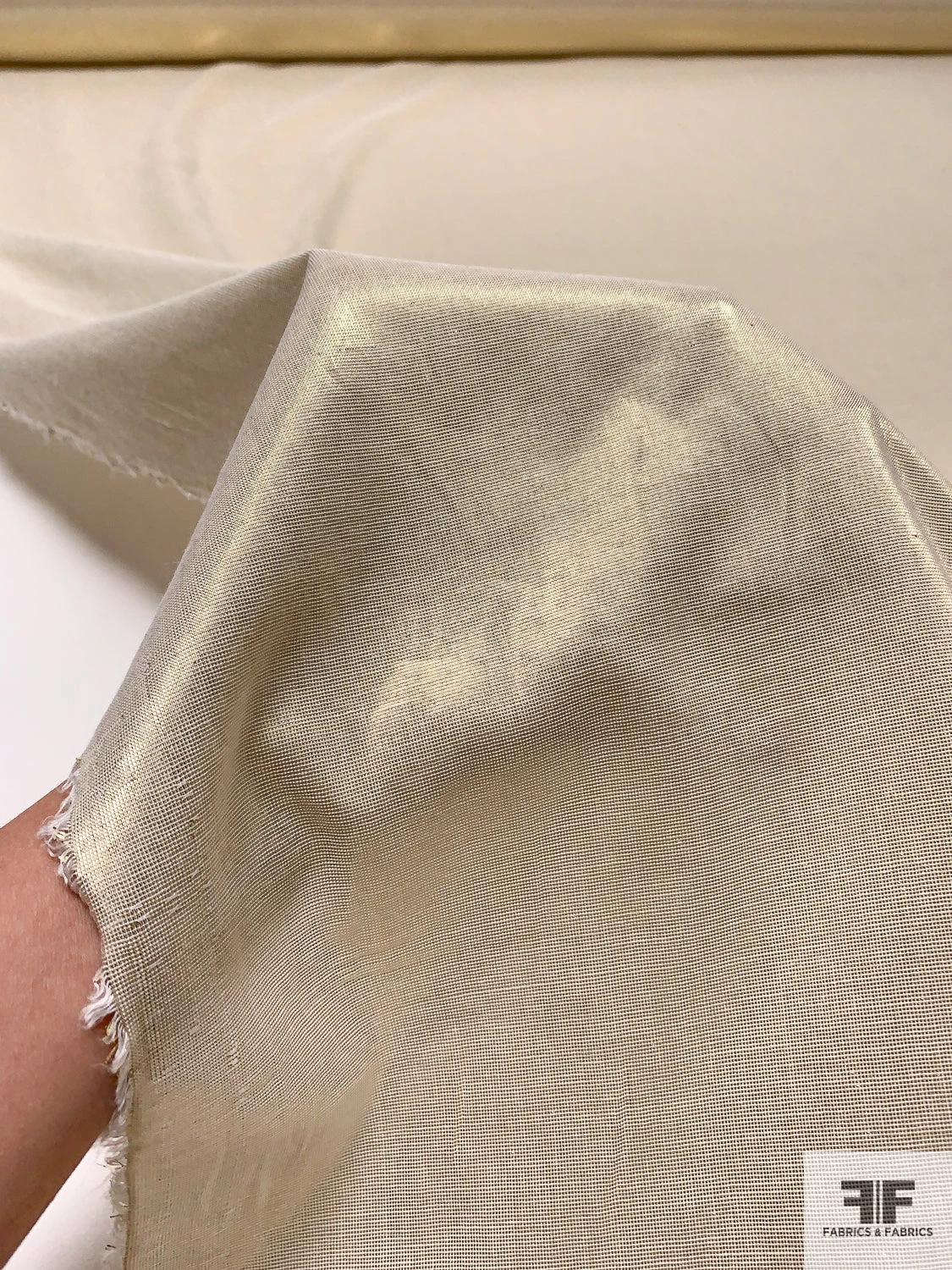 Italian Solid Lamé - Light Gold 4 Italian Solid Lamé - Light Gold - Image 2