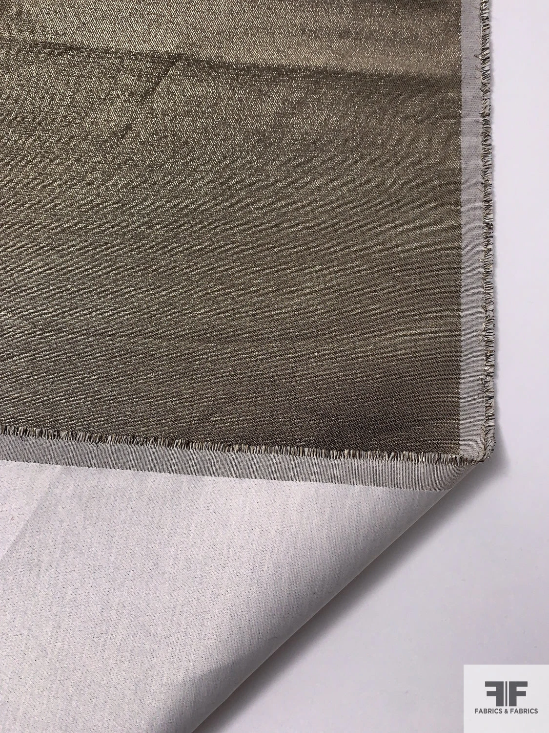 Italian Solid Satin Back Lamé - Gold / Black / Light Beige 4 Italian Solid Satin Back Lamé - Gold / Black / Light Beige - Image 2