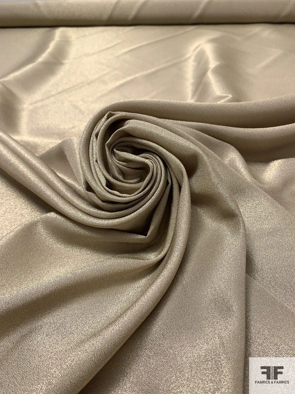 Italian Solid Lamé - Ecru / Dark Gold 6 Italian Solid Lamé - Ecru / Dark Gold - Image 4