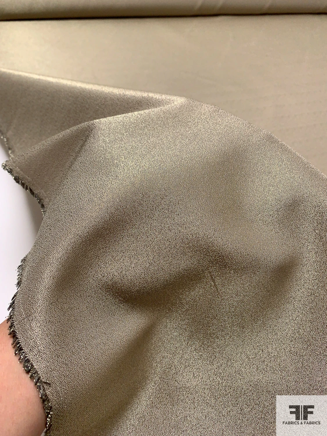 Italian Solid Lamé - Ecru / Dark Gold 9 Italian Solid Lamé - Ecru / Dark Gold - Image 7