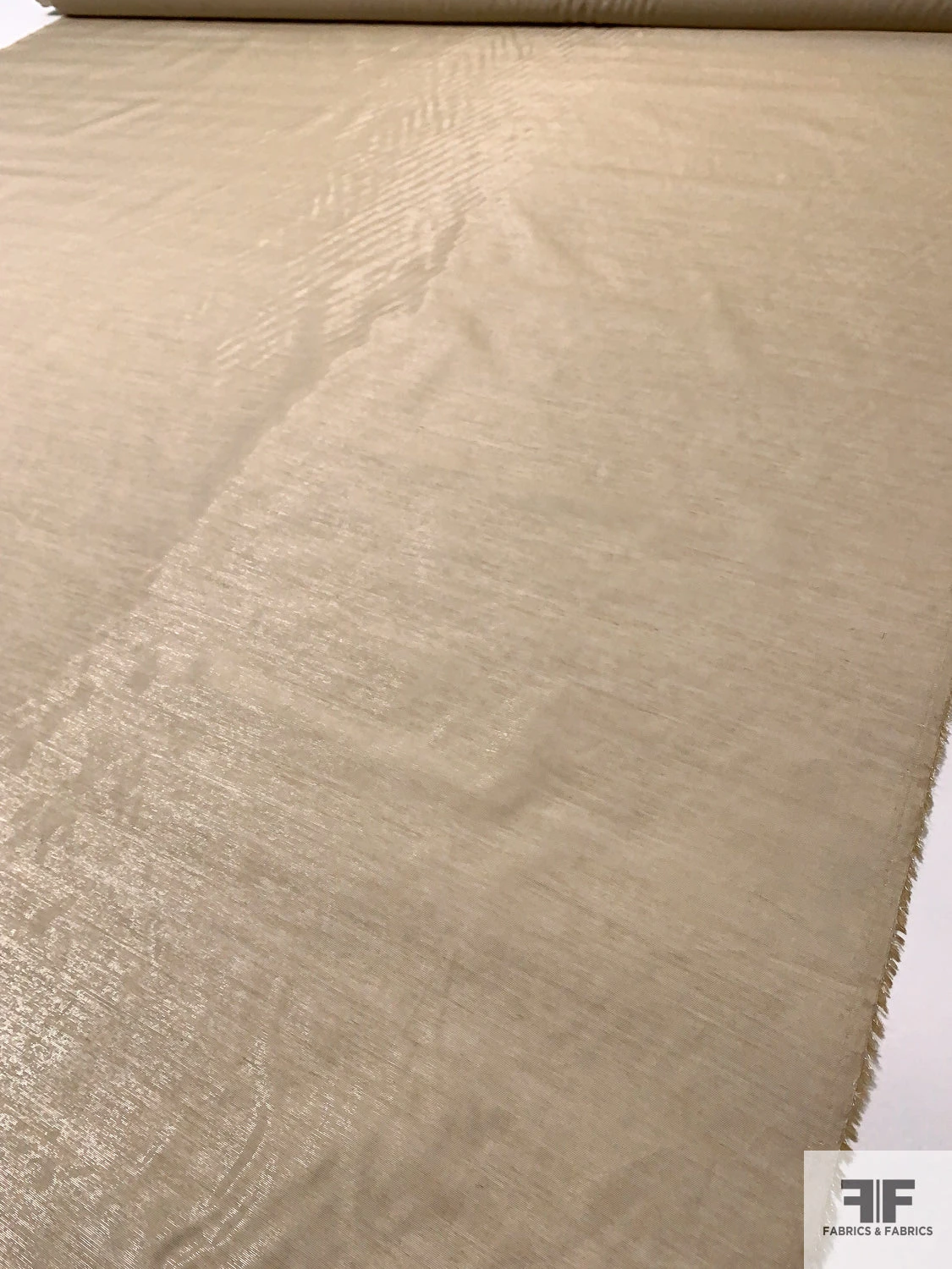 Italian Sheer Organdy Lamé - Metallic Shaker Beige 10 Italian Sheer Organdy Lamé - Metallic Shaker Beige - Image 8