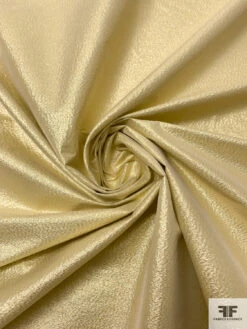 Italian Textured-Look Lamé With Vertical Stretch - Yellow Gold -Fabrics And Fabrics Store 17660 2