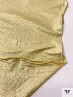 Italian Textured-Look Lamé With Vertical Stretch - Yellow Gold -Fabrics And Fabrics Store 17660 7