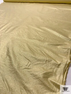 Italian Textured-Look Lamé With Vertical Stretch - Yellow Gold -Fabrics And Fabrics Store 17660 8