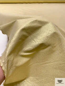 Italian Textured-Look Lamé With Vertical Stretch - Yellow Gold -Fabrics And Fabrics Store 17660 9
