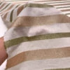 Italian Cotton Voile With Metallic Stripes - Rose Gold / Metallic Olive / Off-White -Fabrics And Fabrics Store 17661 9