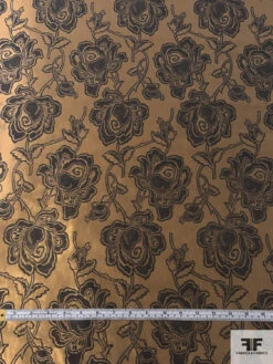 Italian Floral Jacquard Lamé Novelty - Copper / Dark Brown 16 Italian Floral Jacquard Lamé Novelty - Copper / Dark Brown -Fabrics And Fabrics Store 17663 5