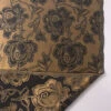 Italian Floral Jacquard Lamé Novelty - Copper / Dark Brown