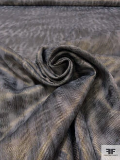 Italian Hazy Abstract Reversible Lamé Novelty - Black / Taupe / Gold 14 Italian Hazy Abstract Reversible Lamé Novelty - Black / Taupe / Gold -Fabrics And Fabrics Store 17664 3