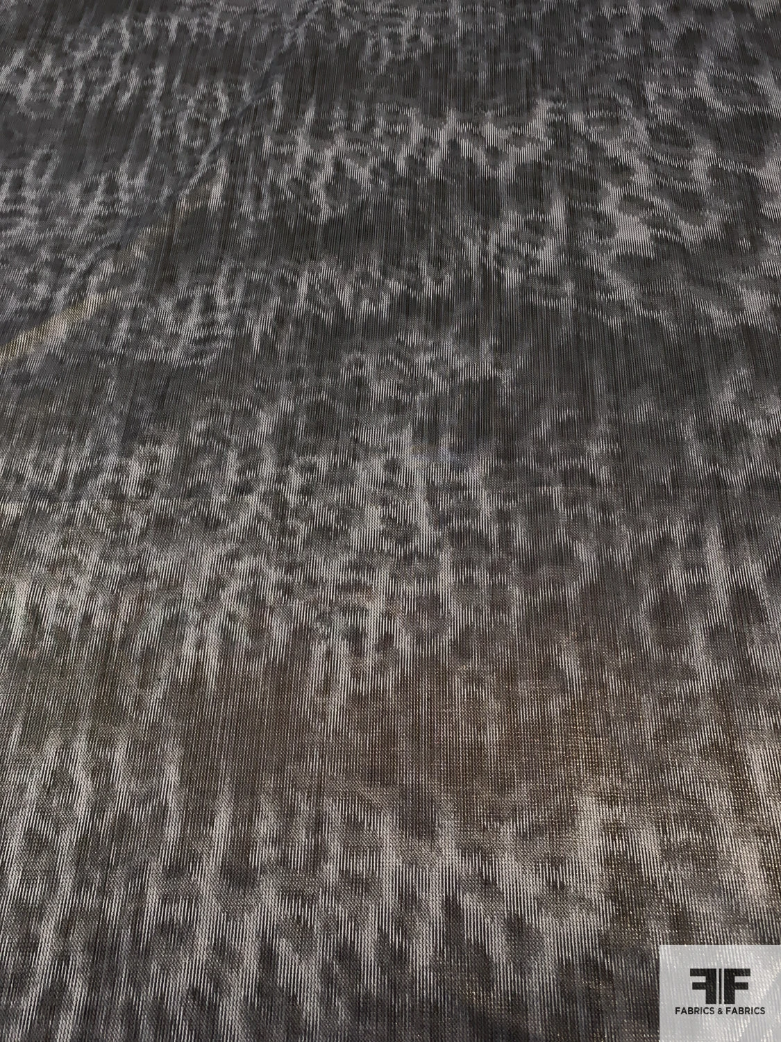 Italian Hazy Abstract Reversible Lamé Novelty - Black / Taupe / Gold 7 Italian Hazy Abstract Reversible Lamé Novelty - Black / Taupe / Gold - Image 5