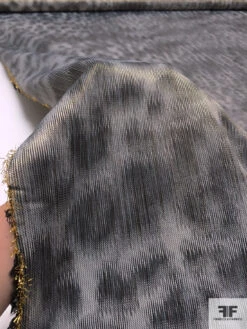 Italian Hazy Abstract Reversible Lamé Novelty - Black / Taupe / Gold 19 Italian Hazy Abstract Reversible Lamé Novelty - Black / Taupe / Gold -Fabrics And Fabrics Store 17664 9