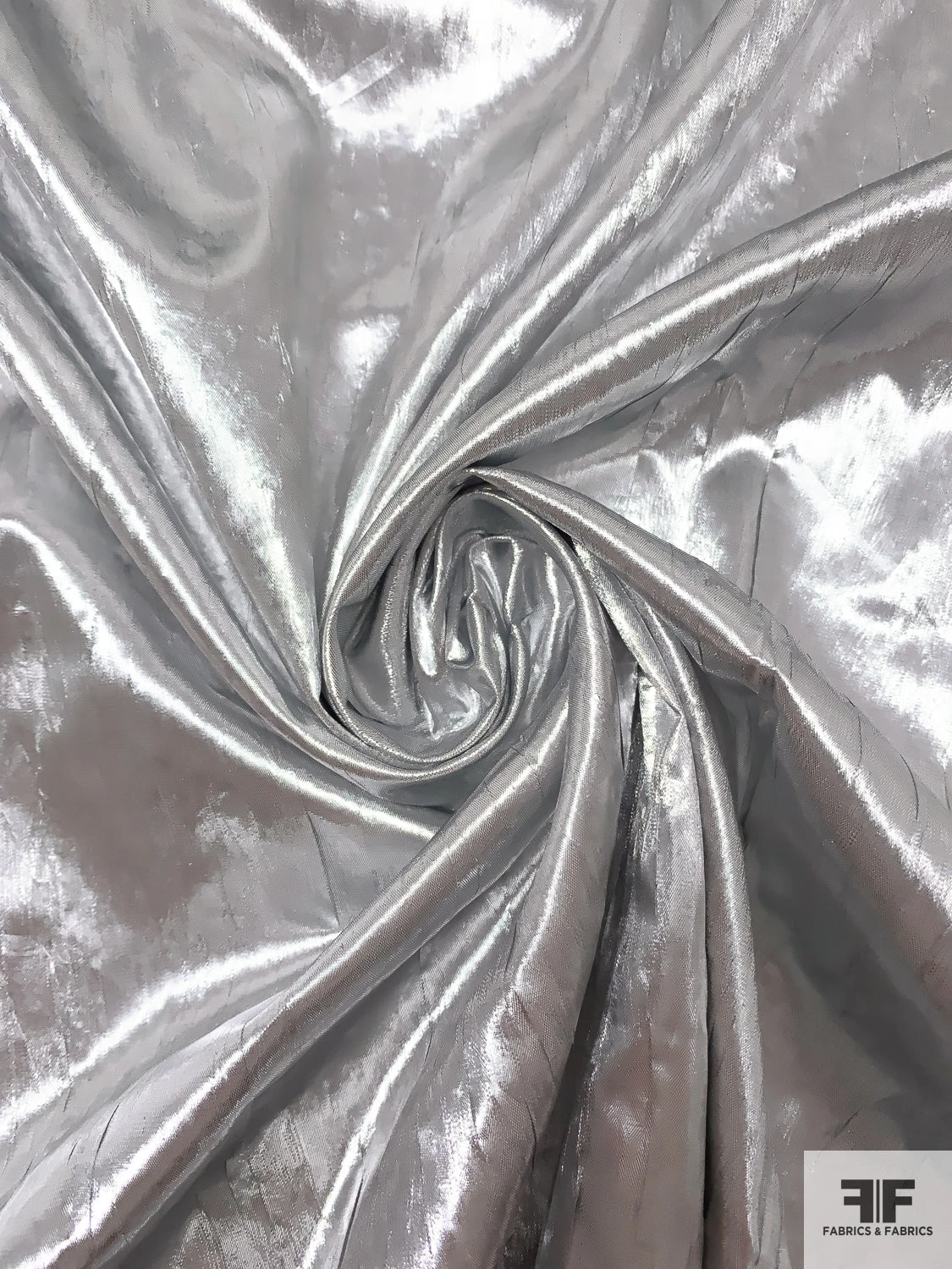 Crushed Tissue Lamé - Silver 3 Crushed Tissue Lamé - Silver