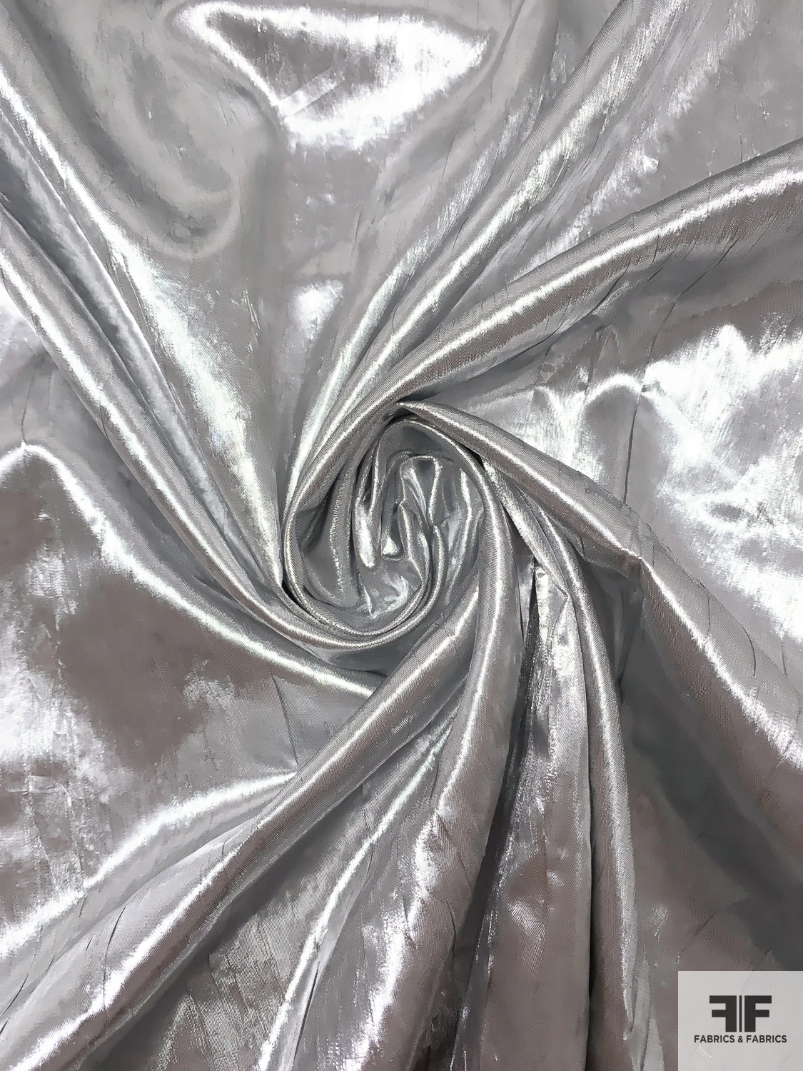 Crushed Tissue Lamé - Silver 5 Crushed Tissue Lamé - Silver - Image 3