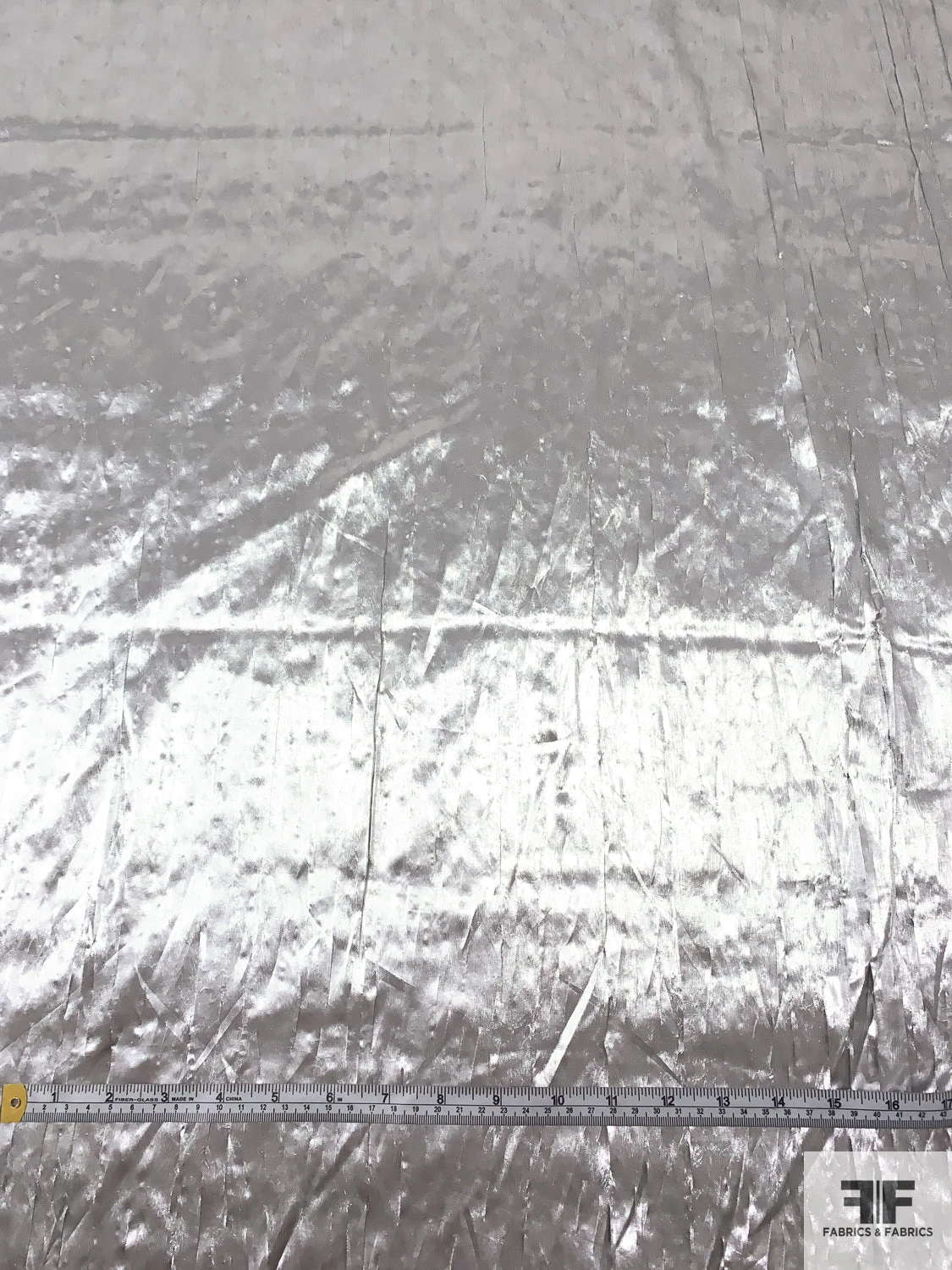 Crushed Tissue Lamé - Silver 7 Crushed Tissue Lamé - Silver - Image 5