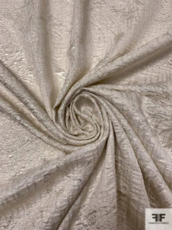 Italian Metallic Floral Textured Soft Lamé - Light Taupe / Silver 13 Italian Metallic Floral Textured Soft Lamé - Light Taupe / Silver -Fabrics And Fabrics Store 17690 2