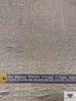 Italian Metallic Floral Textured Soft Lamé - Light Taupe / Silver 17 Italian Metallic Floral Textured Soft Lamé - Light Taupe / Silver -Fabrics And Fabrics Store 17690 7