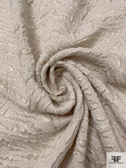 Italian Metallic Textured Soft Lamé - Taupe / Silver -Fabrics And Fabrics Store 17693 1