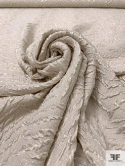 Italian Metallic Textured Soft Lamé - Taupe / Silver -Fabrics And Fabrics Store 17693 3