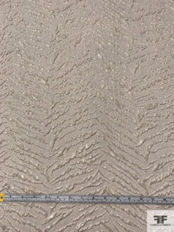 Italian Metallic Textured Soft Lamé - Taupe / Silver -Fabrics And Fabrics Store 17693 5
