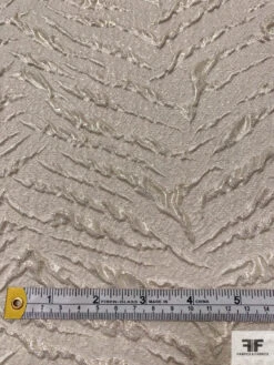 Italian Metallic Textured Soft Lamé - Taupe / Silver -Fabrics And Fabrics Store 17693 6