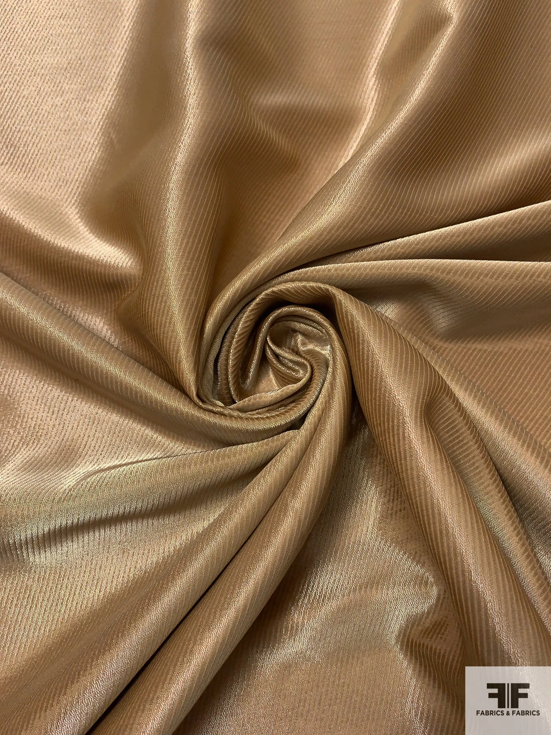 Italian Twill-Weave Lamé Suiting - Pearlized Tan 5 Italian Twill-Weave Lamé Suiting - Pearlized Tan - Image 3