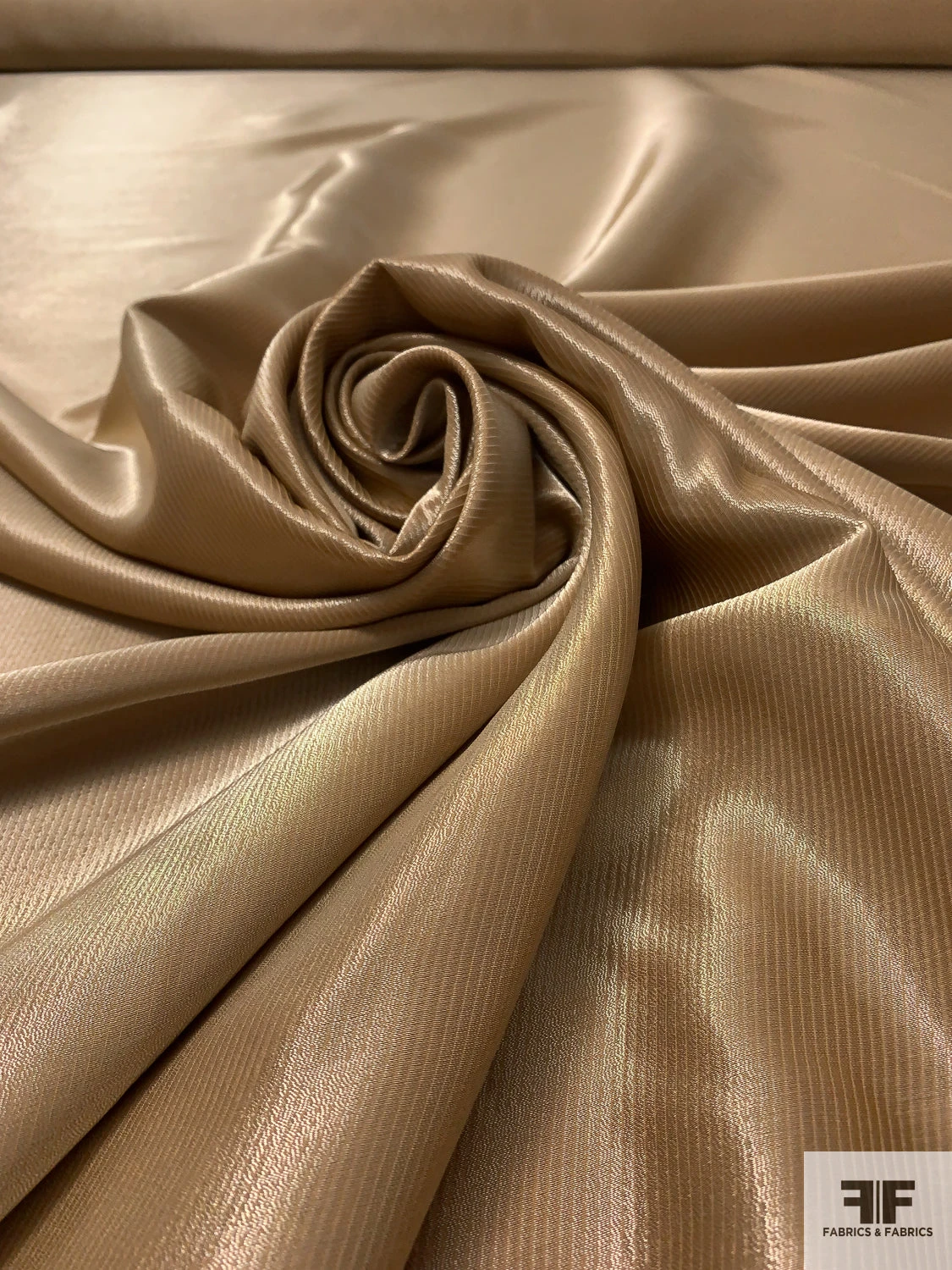 Italian Twill-Weave Lamé Suiting - Pearlized Tan 6 Italian Twill-Weave Lamé Suiting - Pearlized Tan - Image 4