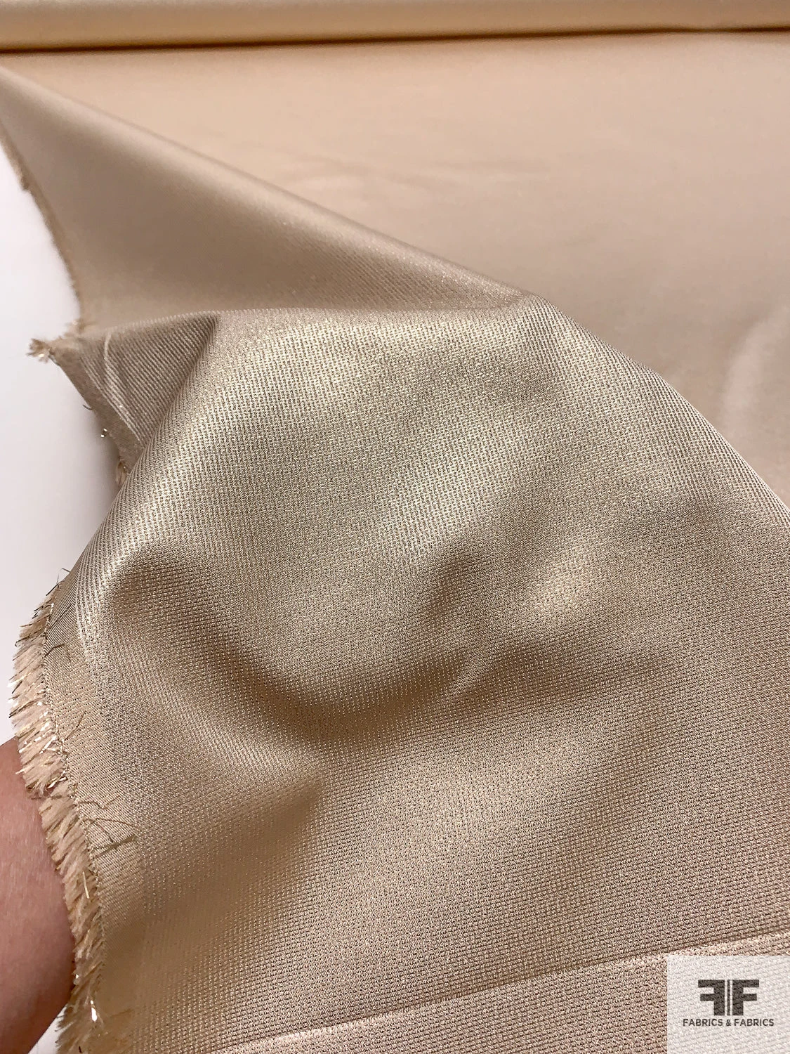 Italian Satin-Weight Lamé - Soft Gold 10 Italian Satin-Weight Lamé - Soft Gold - Image 8