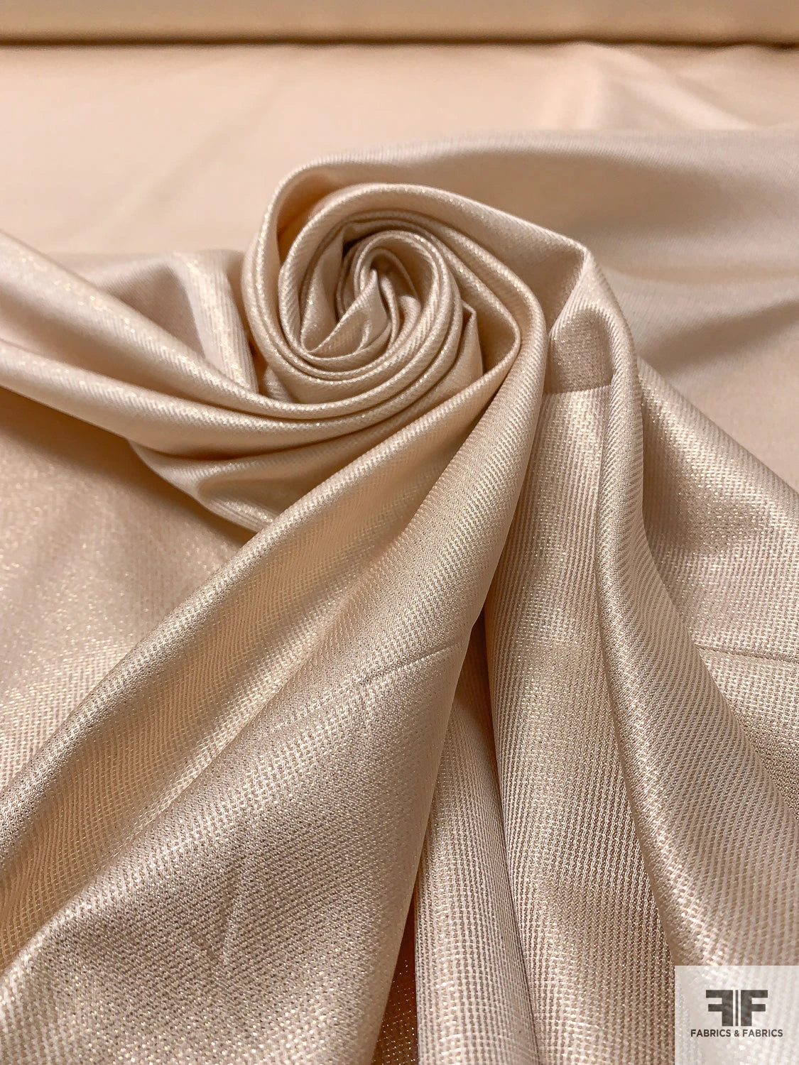 Italian Satin-Weight Lamé - Soft Gold 6 Italian Satin-Weight Lamé - Soft Gold - Image 4