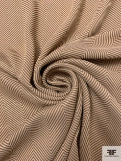 Italian Herringbone Lamé Suiting - Tan / Brown / Gold 14 Italian Herringbone Lamé Suiting - Tan / Brown / Gold -Fabrics And Fabrics Store 17708 1