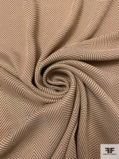Italian Herringbone Lamé Suiting - Tan / Brown / Gold 13 Italian Herringbone Lamé Suiting - Tan / Brown / Gold -Fabrics And Fabrics Store 17708 2