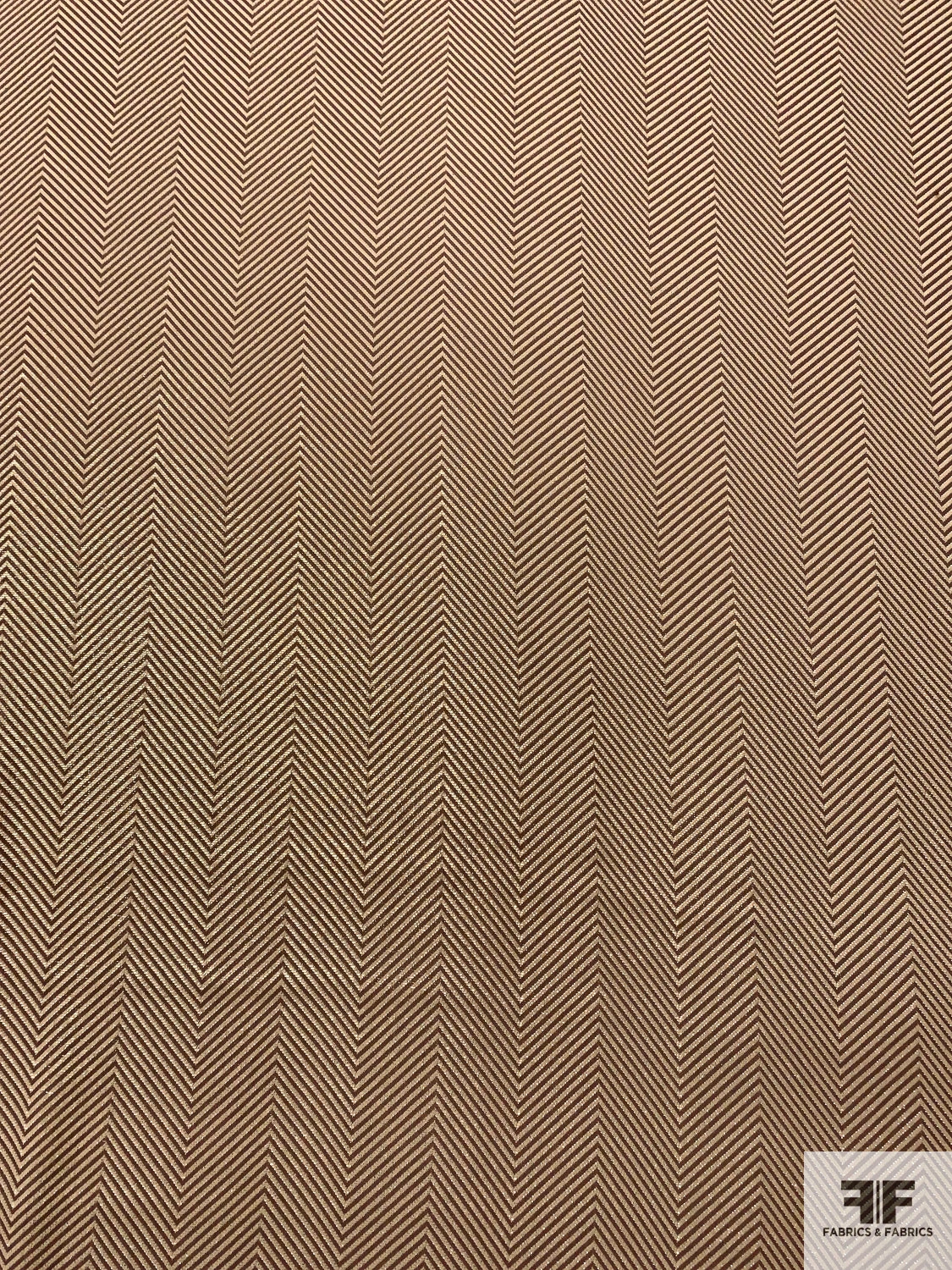 Italian Herringbone Lamé Suiting - Tan / Brown / Gold 7 Italian Herringbone Lamé Suiting - Tan / Brown / Gold - Image 5