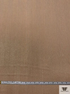 Italian Herringbone Lamé Suiting - Tan / Brown / Gold 16 Italian Herringbone Lamé Suiting - Tan / Brown / Gold -Fabrics And Fabrics Store 17708 5