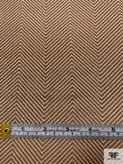 Italian Herringbone Lamé Suiting - Tan / Brown / Gold 17 Italian Herringbone Lamé Suiting - Tan / Brown / Gold -Fabrics And Fabrics Store 17708 6