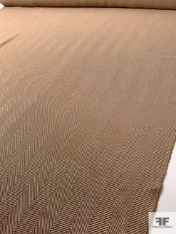 Italian Herringbone Lamé Suiting - Tan / Brown / Gold 18 Italian Herringbone Lamé Suiting - Tan / Brown / Gold -Fabrics And Fabrics Store 17708 8