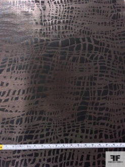 Italian Reptile Pattern Satin-Backed Lamé - Brown / Black / Silver 14 Italian Reptile Pattern Satin-Backed Lamé - Brown / Black / Silver -Fabrics And Fabrics Store 17717 5