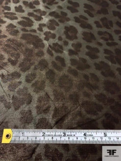 Italian Animal Pattern Printed Stretch Lamé - Brown / Shy Green / Silver 17 Italian Animal Pattern Printed Stretch Lamé - Brown / Shy Green / Silver -Fabrics And Fabrics Store 17725 6