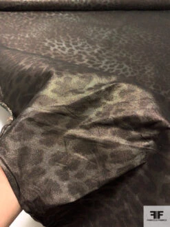 Italian Animal Pattern Printed Stretch Lamé - Brown / Shy Green / Silver 19 Italian Animal Pattern Printed Stretch Lamé - Brown / Shy Green / Silver -Fabrics And Fabrics Store 17725 9