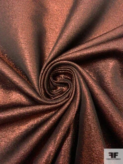 Italian Solid Lamé Suiting - Copper / Black 11 Italian Solid Lamé Suiting - Copper / Black -Fabrics And Fabrics Store 17731 2