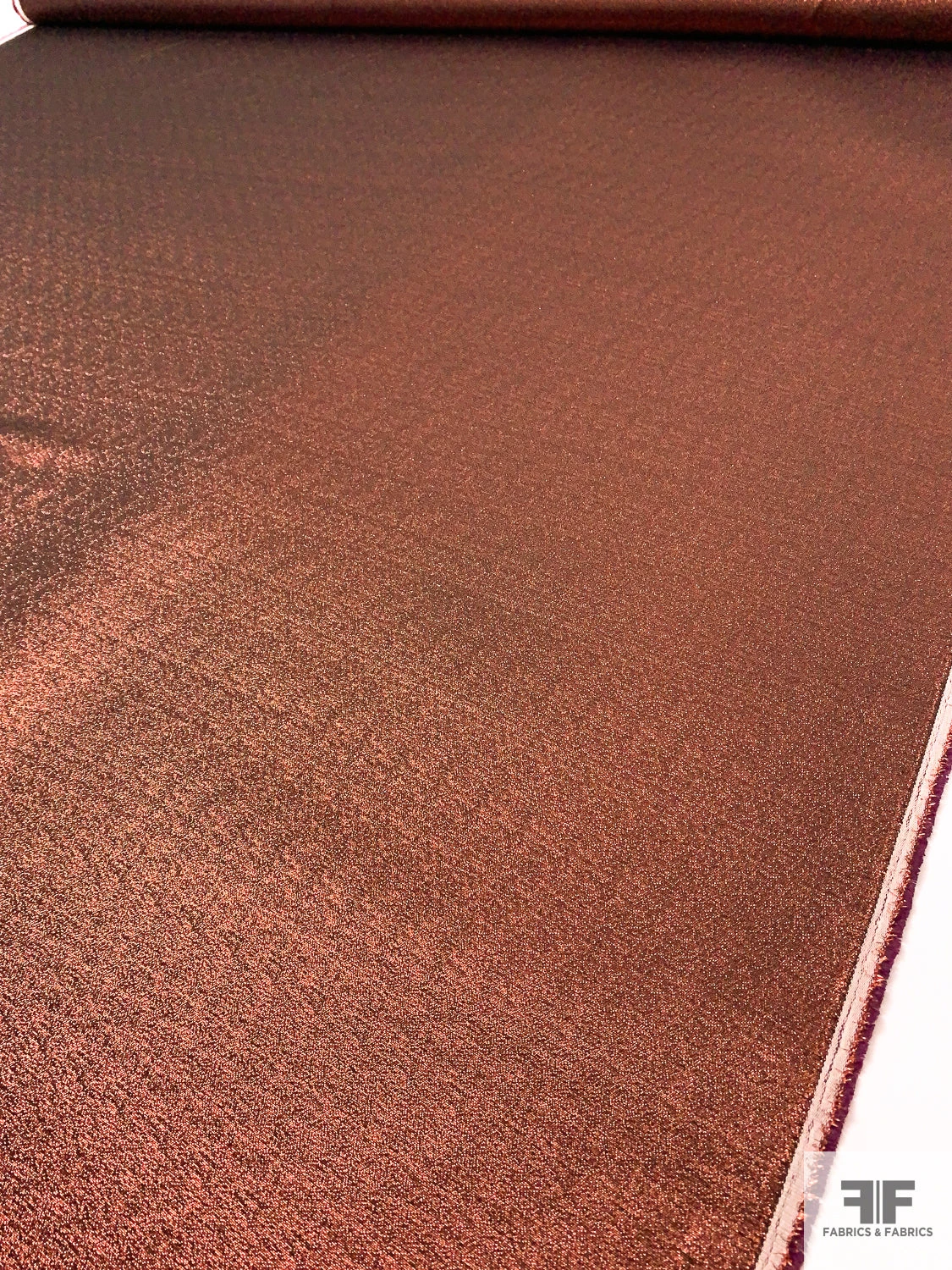 Italian Solid Lamé Suiting - Copper / Black 8 Italian Solid Lamé Suiting - Copper / Black - Image 6