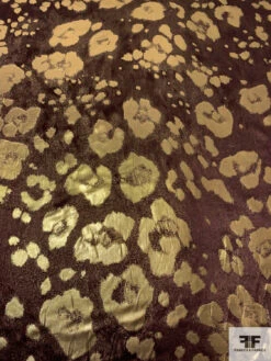 Italian Floral Jacquard Lamé - Bordeaux / Gold 15 Italian Floral Jacquard Lamé - Bordeaux / Gold -Fabrics And Fabrics Store 17739 4