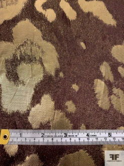 Italian Floral Jacquard Lamé - Bordeaux / Gold 17 Italian Floral Jacquard Lamé - Bordeaux / Gold -Fabrics And Fabrics Store 17739 6