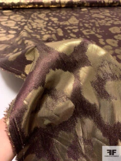 Italian Floral Jacquard Lamé - Bordeaux / Gold 19 Italian Floral Jacquard Lamé - Bordeaux / Gold -Fabrics And Fabrics Store 17739 9