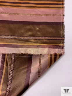 Italian Striped Tissue Lamé - Copper / Metallic Dusty Pink / Brown / Bordeaux 18 Italian Striped Tissue Lamé - Copper / Metallic Dusty Pink / Brown / Bordeaux -Fabrics And Fabrics Store 17740 7