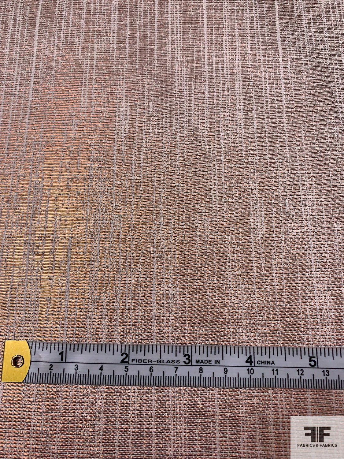 Italian Linen-Weave Novelty Lamé - Metallic Rose Gold / Natural 8 Italian Linen-Weave Novelty Lamé - Metallic Rose Gold / Natural - Image 6