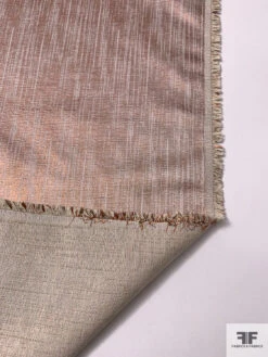 Italian Linen-Weave Novelty Lamé - Metallic Rose Gold / Natural 17 Italian Linen-Weave Novelty Lamé - Metallic Rose Gold / Natural -Fabrics And Fabrics Store 17741 7