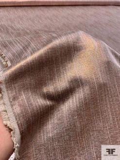Italian Linen-Weave Novelty Lamé - Metallic Rose Gold / Natural 19 Italian Linen-Weave Novelty Lamé - Metallic Rose Gold / Natural -Fabrics And Fabrics Store 17741 9