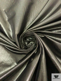 Italian Faille-Look Lamé - Metallic Army Green